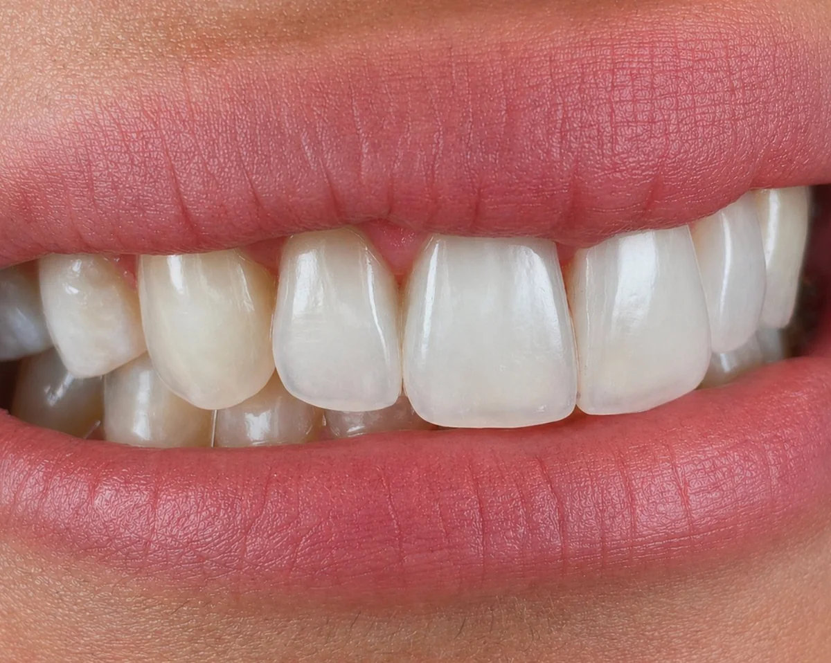 Behandlungsergebnis mit handgeschichteten Feldspat-Veneers